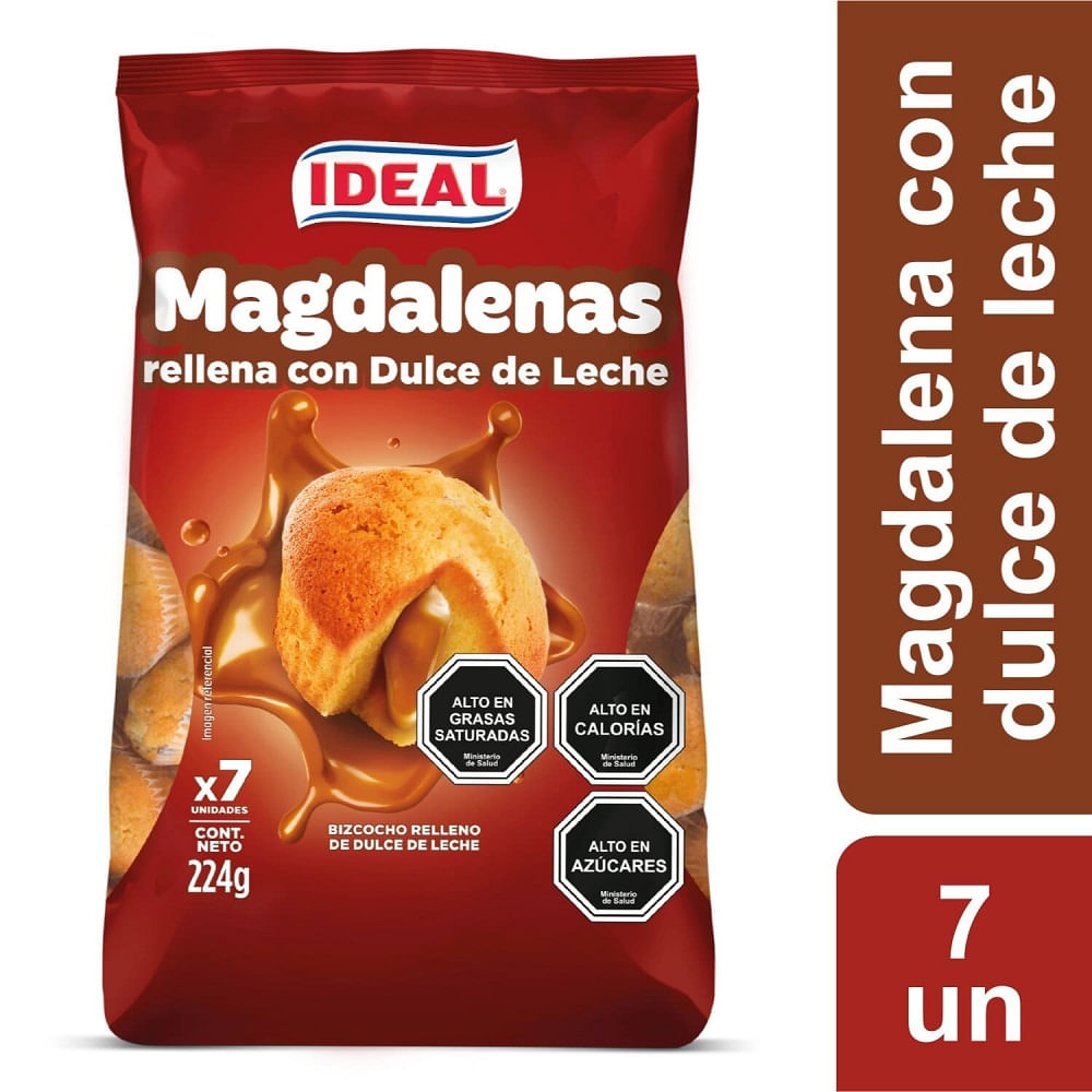 Magdalena Ideal dulce de leche doy pack 224 g