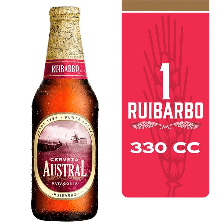 Cerveza Austral ruibarbo botella 330 cc