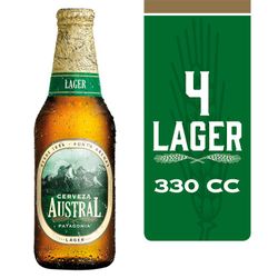 Pack Cerveza Austral lager botella 4 un de 330 cc