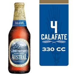 Pack Cerveza Austral calafate botella 4 un de 330 cc