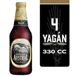 Pack Cerveza Austral yagan botella 4 un de 330 cc