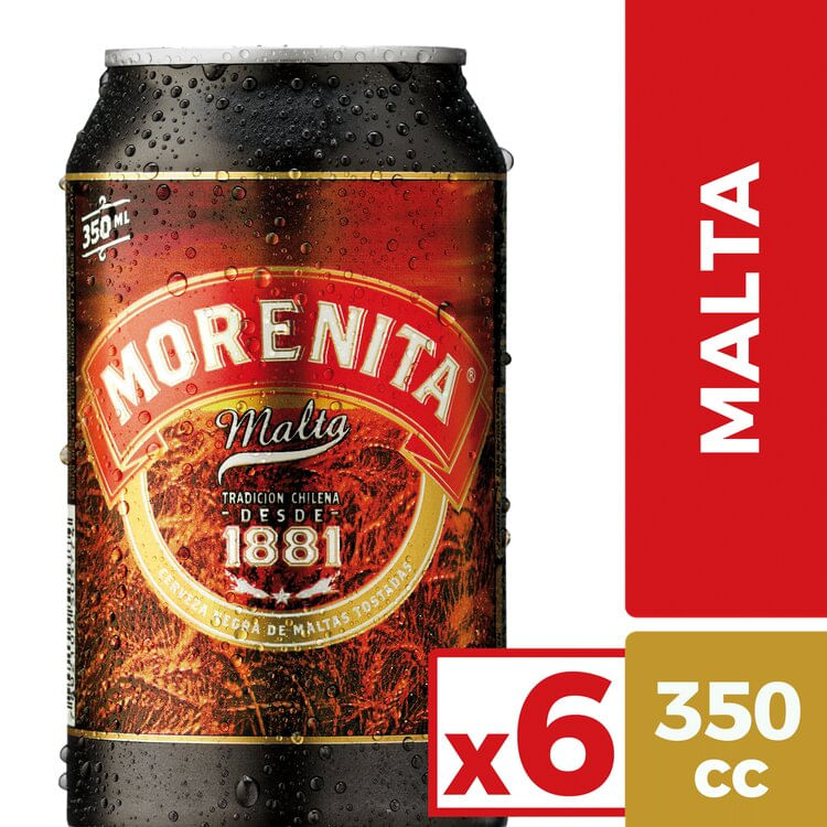 Pack Cerveza Morenita lata 6 un de 350 cc