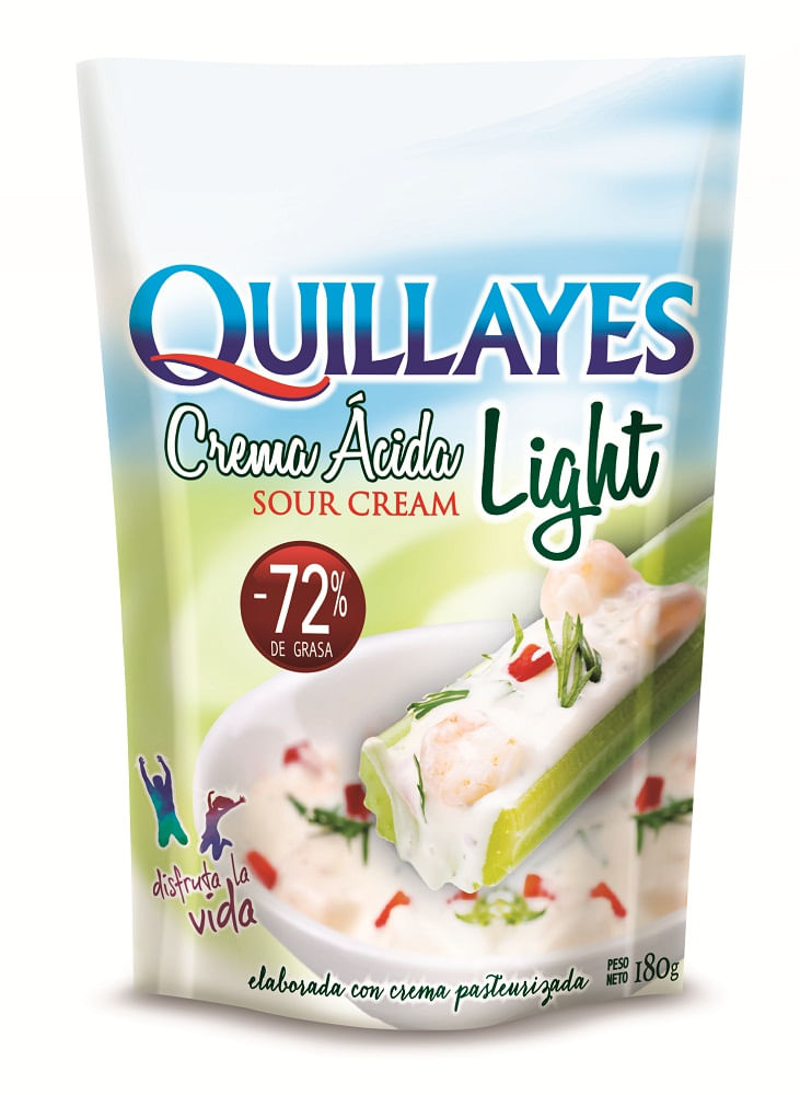 Crema Quillayes acida light doy pack 180 g