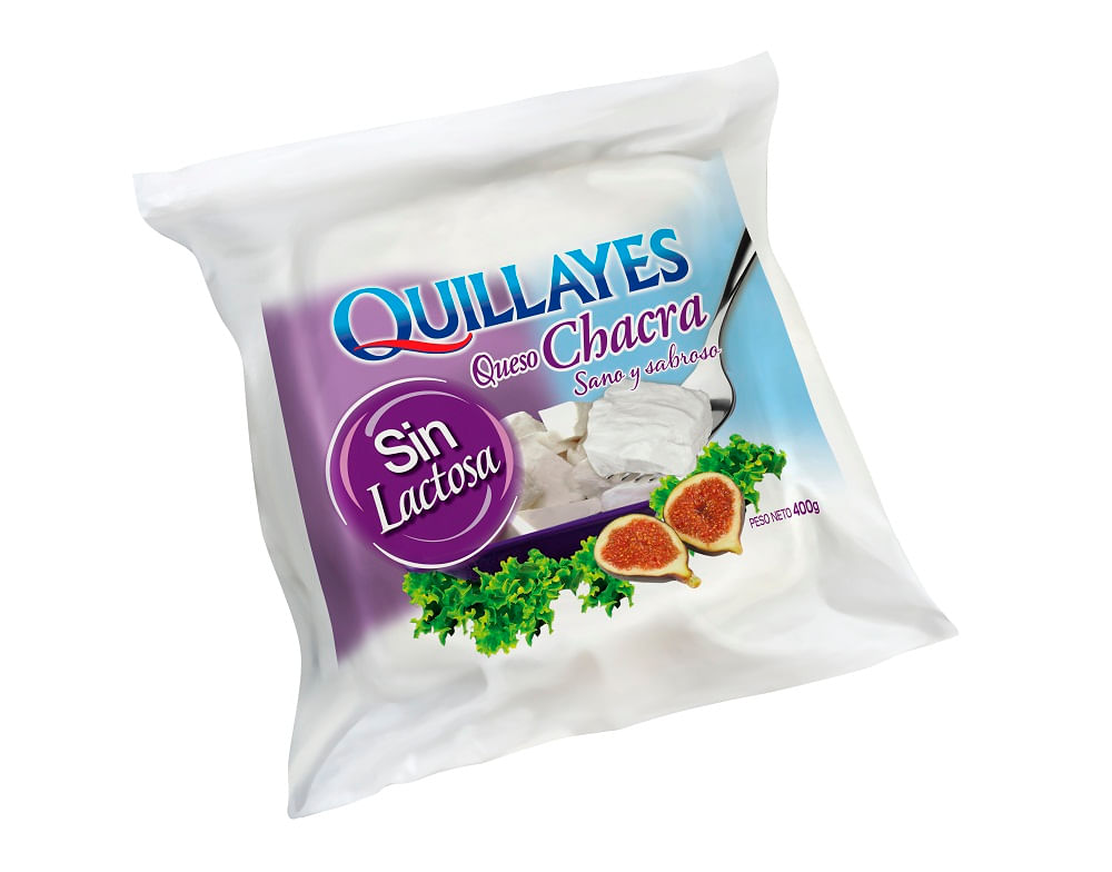 Queso chacra Quillayes sin lactosa bolsa 400 g