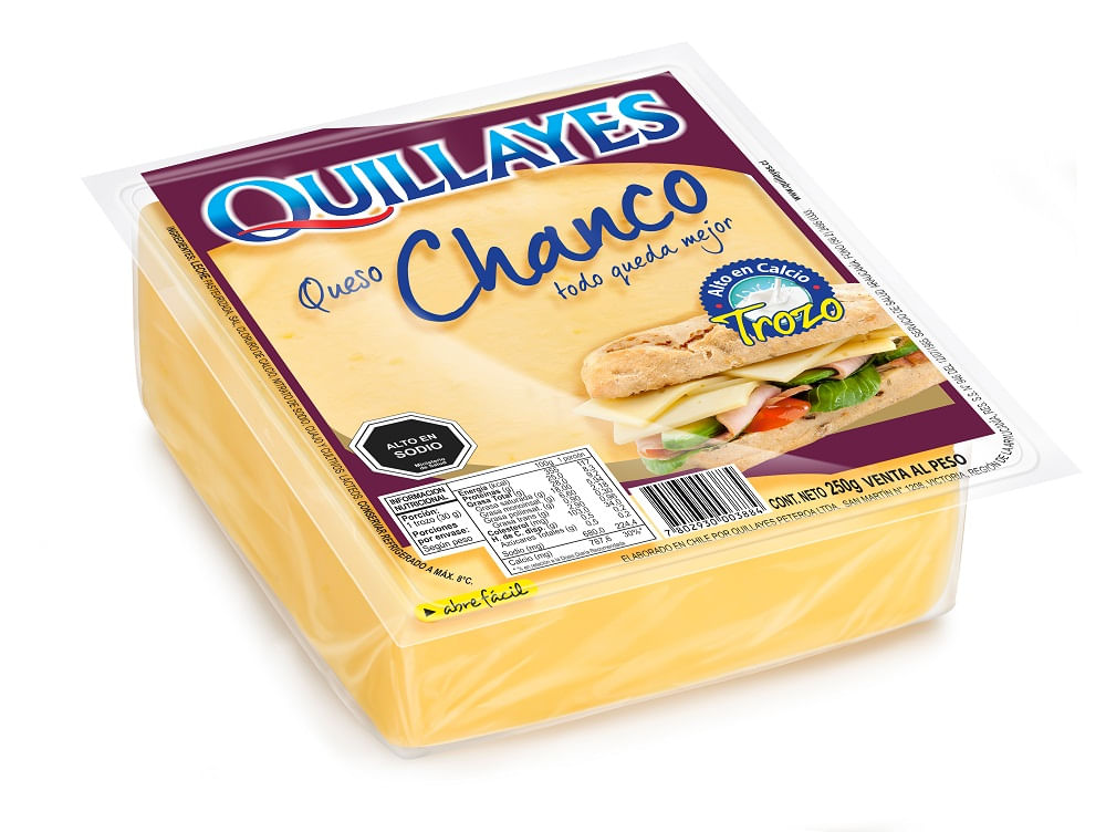 Queso chanco Quillayes trozo 250 g