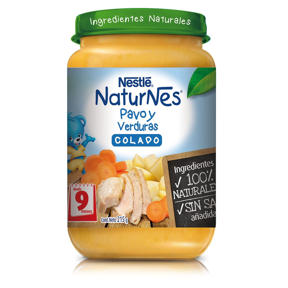 Colado Nestlé Naturnes pavo y verduras 215 g