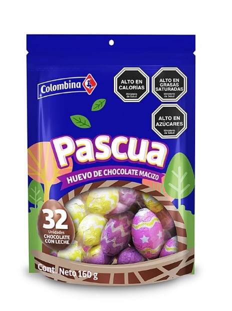 Huevitos de chocolate pascua Colombina doypack 32 un