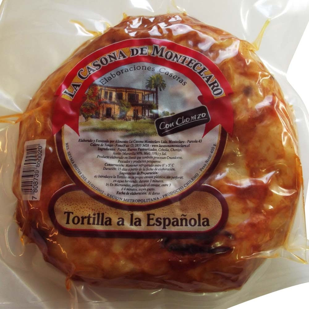 Tortilla española La Casona Monteclaro tradicional bolsa 400 g