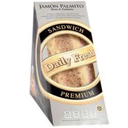 Sándwich pan de molde Daily Fresh jamón palmito 1 un