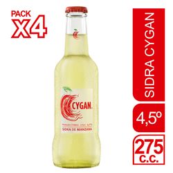 Pack sidra de manzana Cygan 4 un de 275 cc