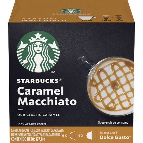 Cápsulas Starbucks Nescafé Dolce Gusto caramel macchiato 12 un Cápsulas Starbucks Nescafé Dolce Gusto caramel macchiato 12 un