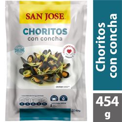 Choritos San Jose con concha caja 454 g