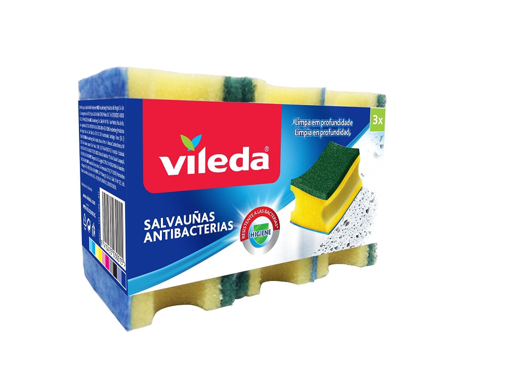 Esponja Vileda salvauñas antibacterias 3 un