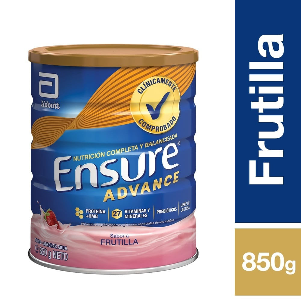 Ensure advance frutilla 850 g
