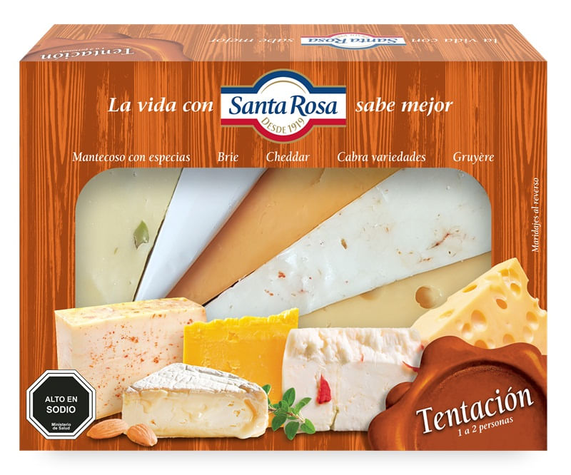 Tabla de quesos Santa Rosa 5 quesos tentación 250 g