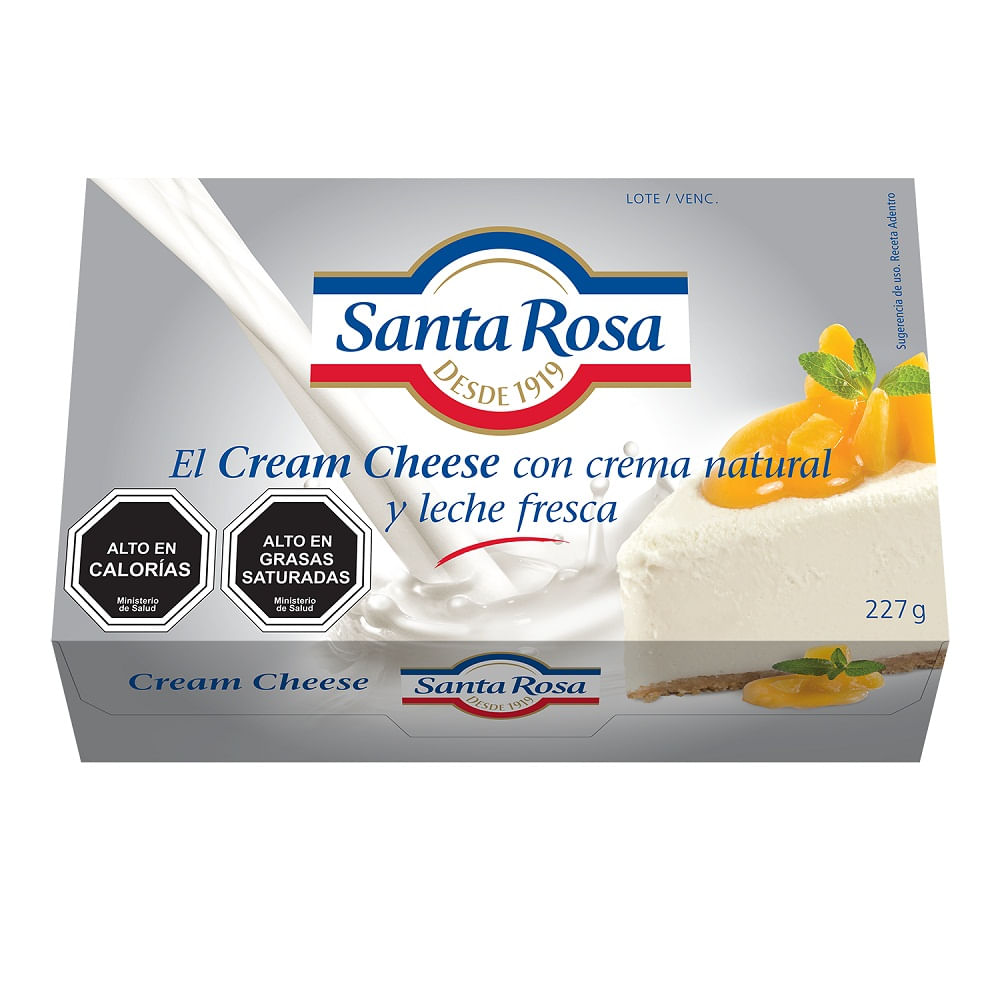 Queso crema Santa Rosa cheese americano normal 227 g