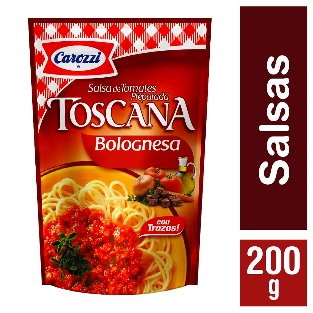 Salsa de tomate Carozzi Toscana bolognesa 200 g