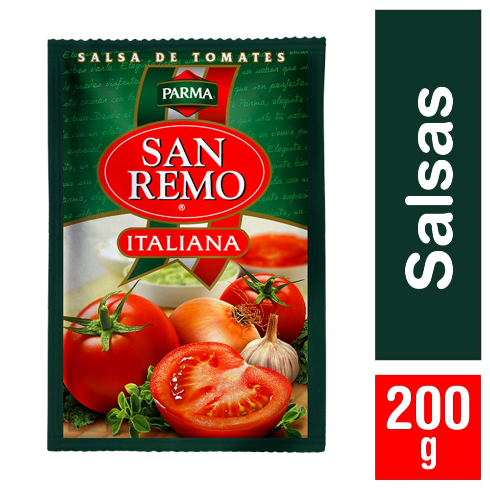 Salsa de tomate San Remo italiana sachet 200 g Salsa de tomate San Remo italiana sachet 200 g
