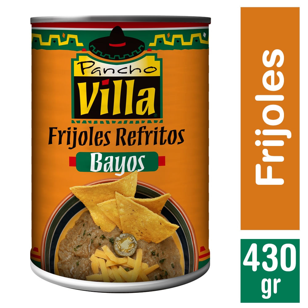 Frijoles refritos bayos Pancho Villa lata 430 g