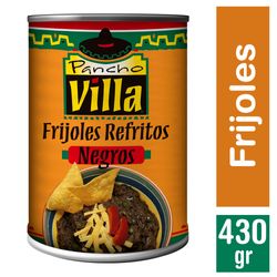Frijoles negros refritos Pancho Villa lata 430 g