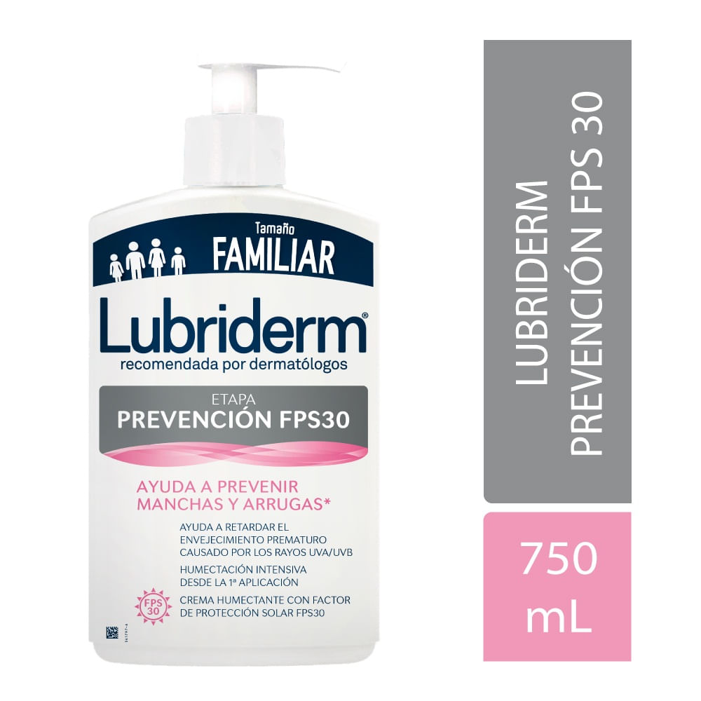 Crema corporal Lubriderm prevención UV30 750 ml
