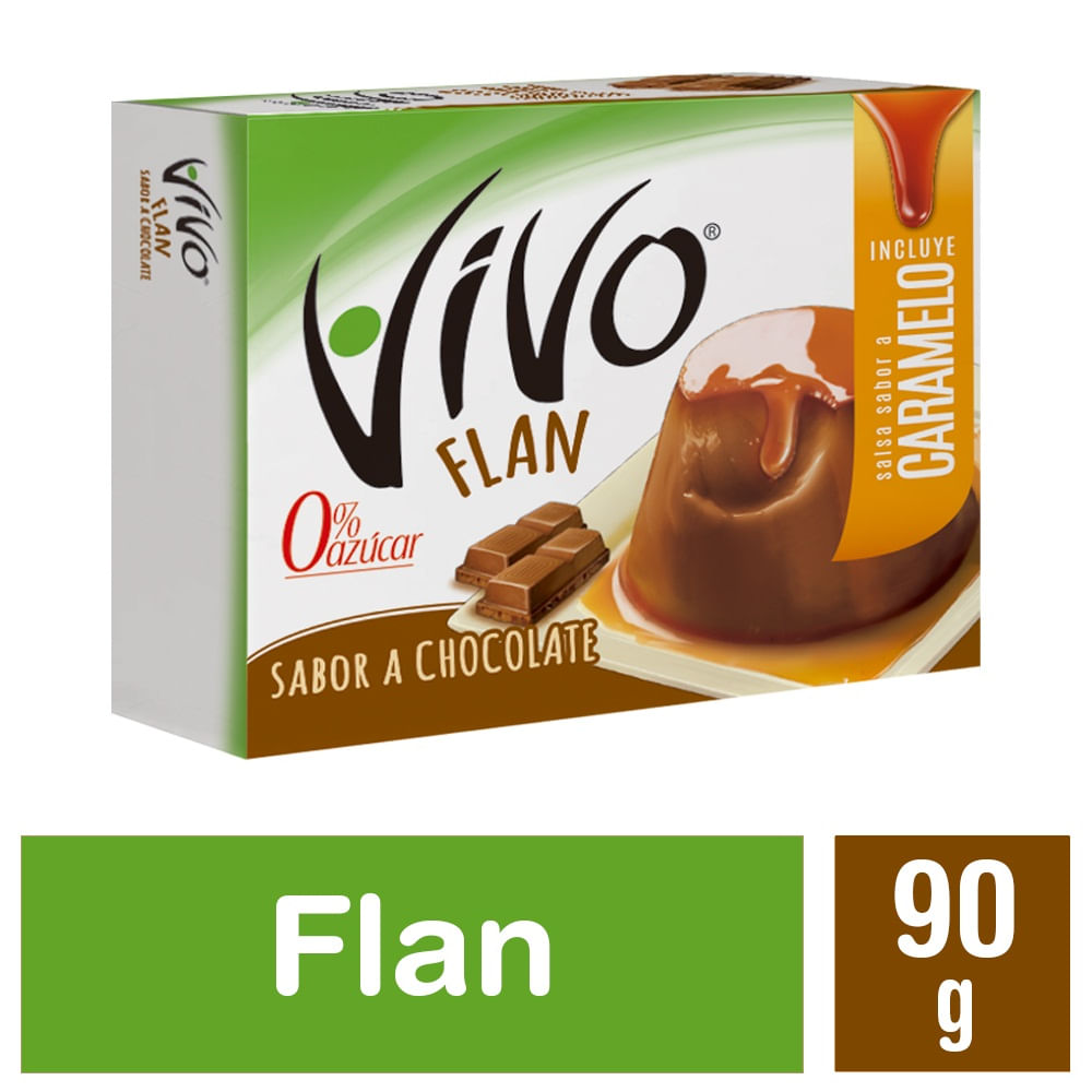 Flan Vivo chocolate con caramelo 90 g