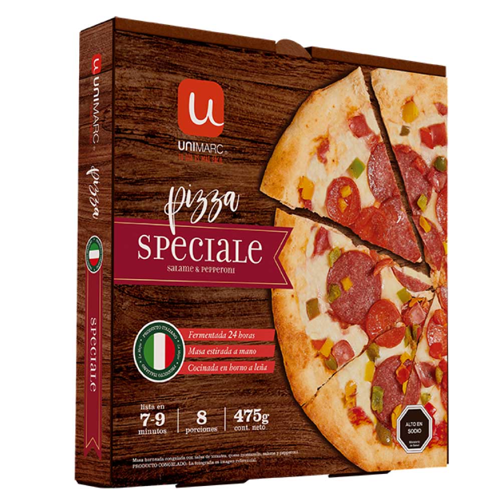 Pizza Unimarc especial salame y pepperoni 475 g