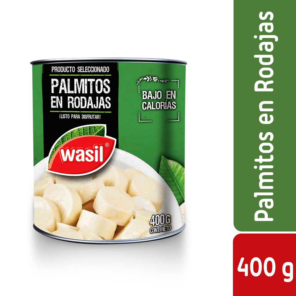 Palmitos Wasil en rodajas lata 400 g