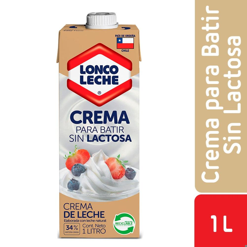 Crema Loncoleche sin lactosa tetra 1 L