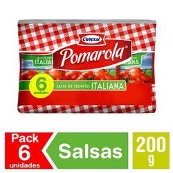 Pack Salsa de tomate Pomarola italiana 6 un de 200 g