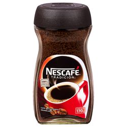 Café instantáneo granulado Nescafé tradición frasco 170 g