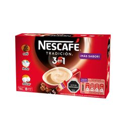 Café instantáneo Nescafé tradición 3 en 1 caja 8 un de  24 g