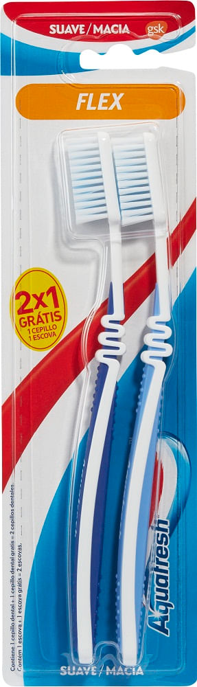 Pack Cepillo dental Aquafresh flex suave 2 un