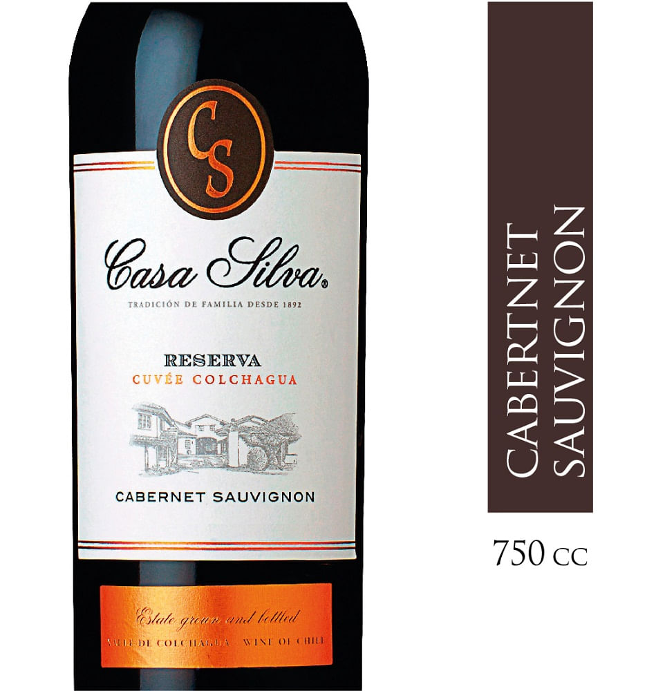 Vino Casa Silva reserva cabernet sauvignon 750 cc