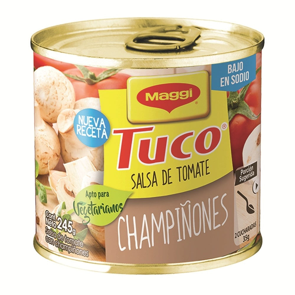 Salsa de tomate Maggi Tuco con champiñón lata 245 g