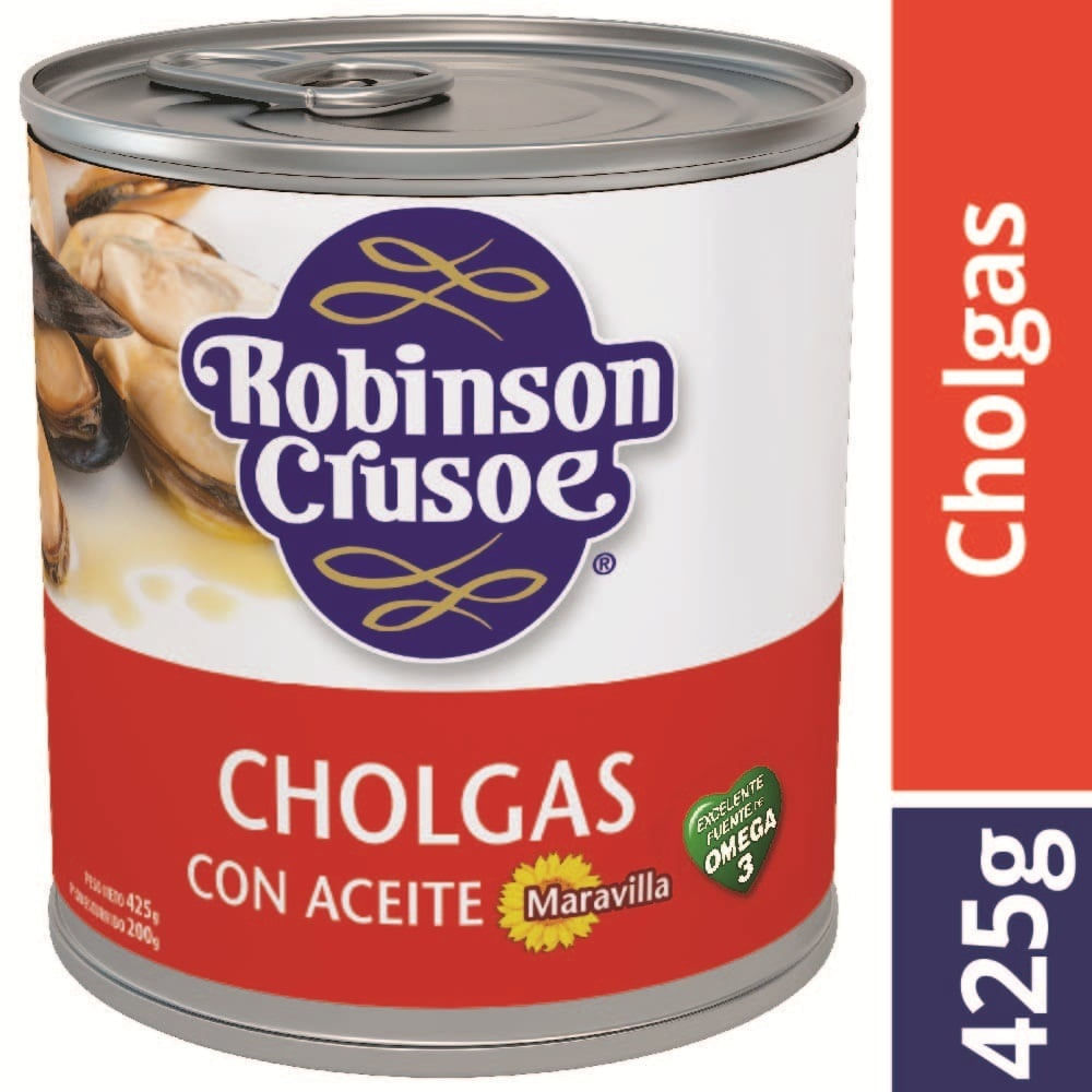 Cholgas Robinson Crusoe en aceite lata 425 g