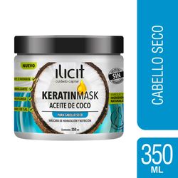 Máscara capilar Ilicit keratinmask aceite de coco 350 ml
