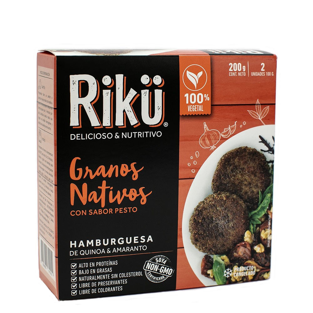 Hamburguesa Riku granos nativos 2 un de 100 g