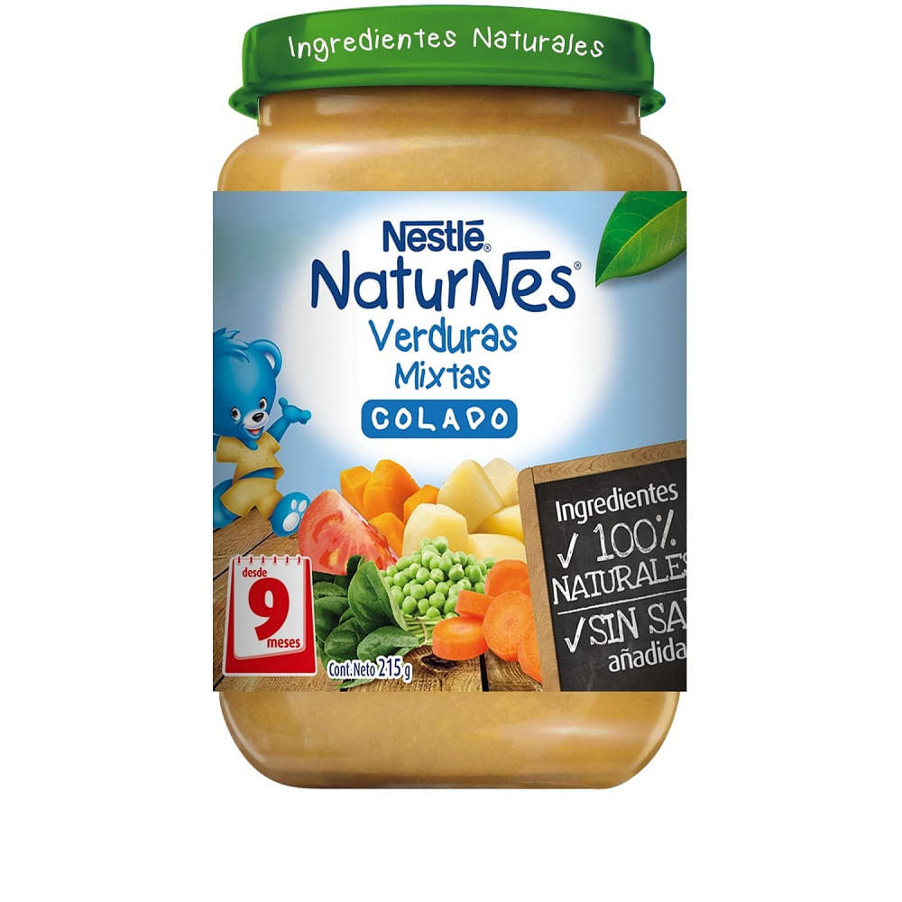 Colado Nestlé Naturnes verduras mixtas 215 g