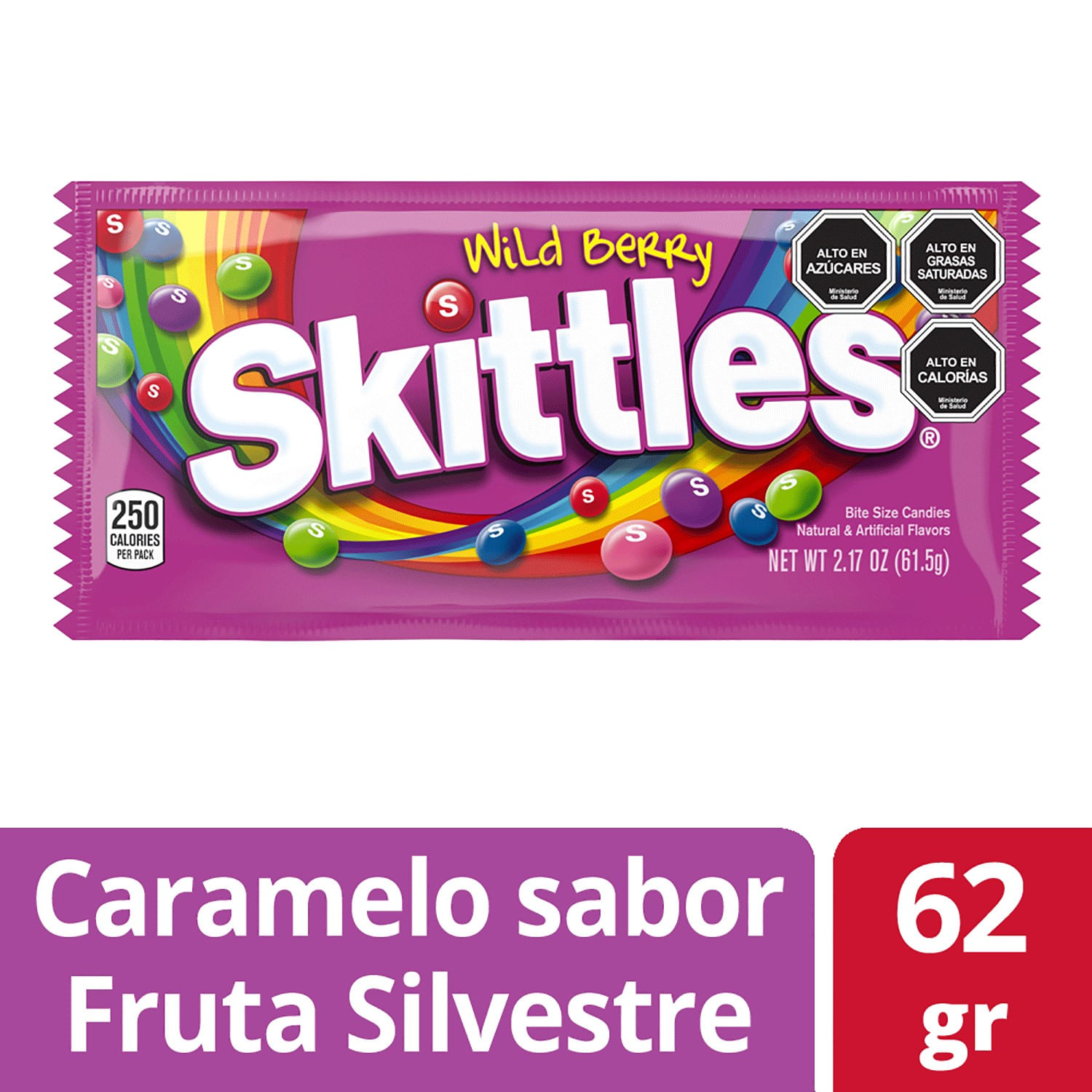 Caramelos Skittles wildberry singles 62 g