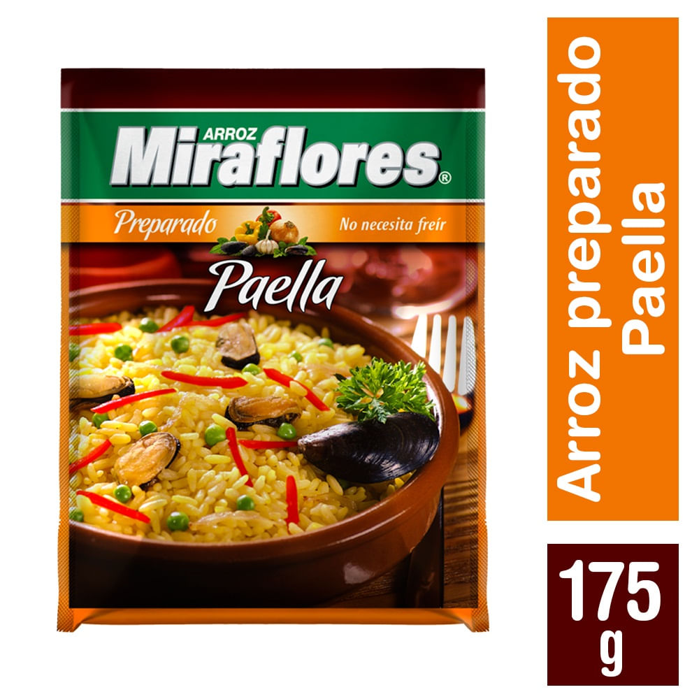 Arroz preparado Miraflores paella 175 g