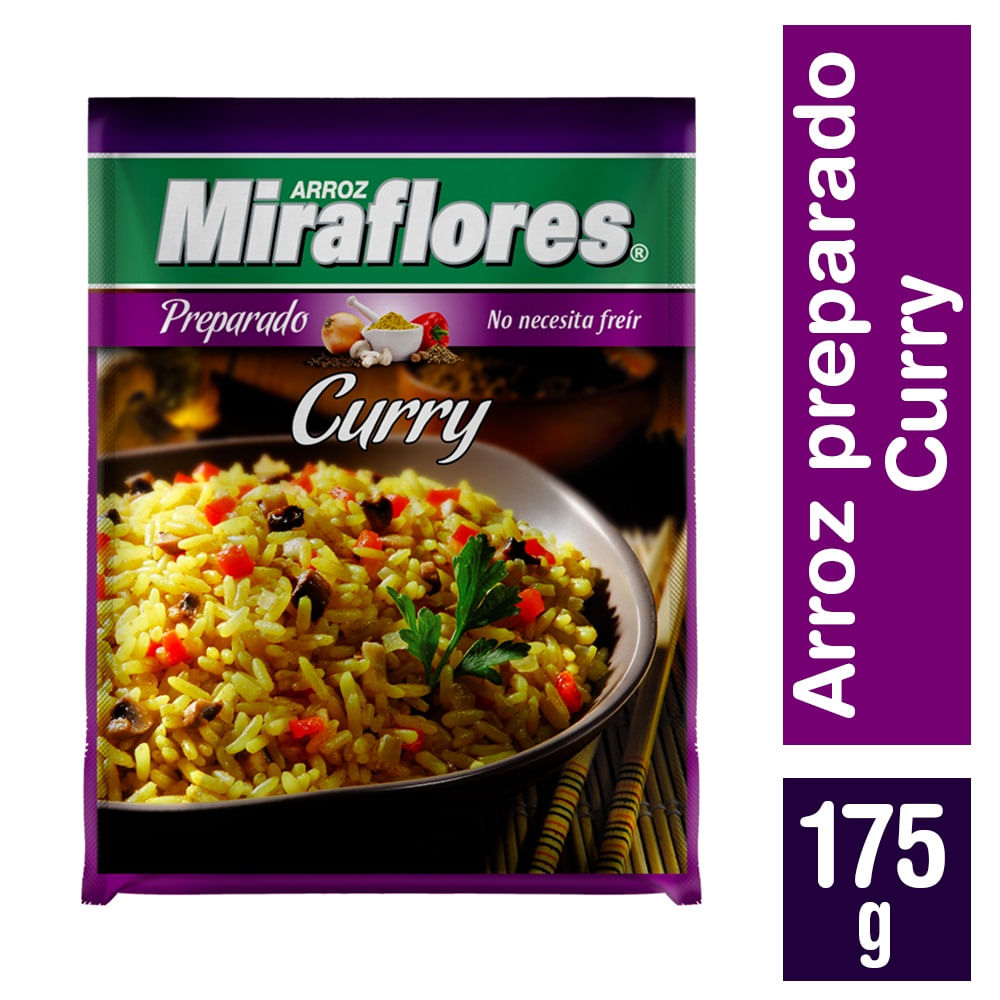 Arroz preparado Miraflores curry 175 g