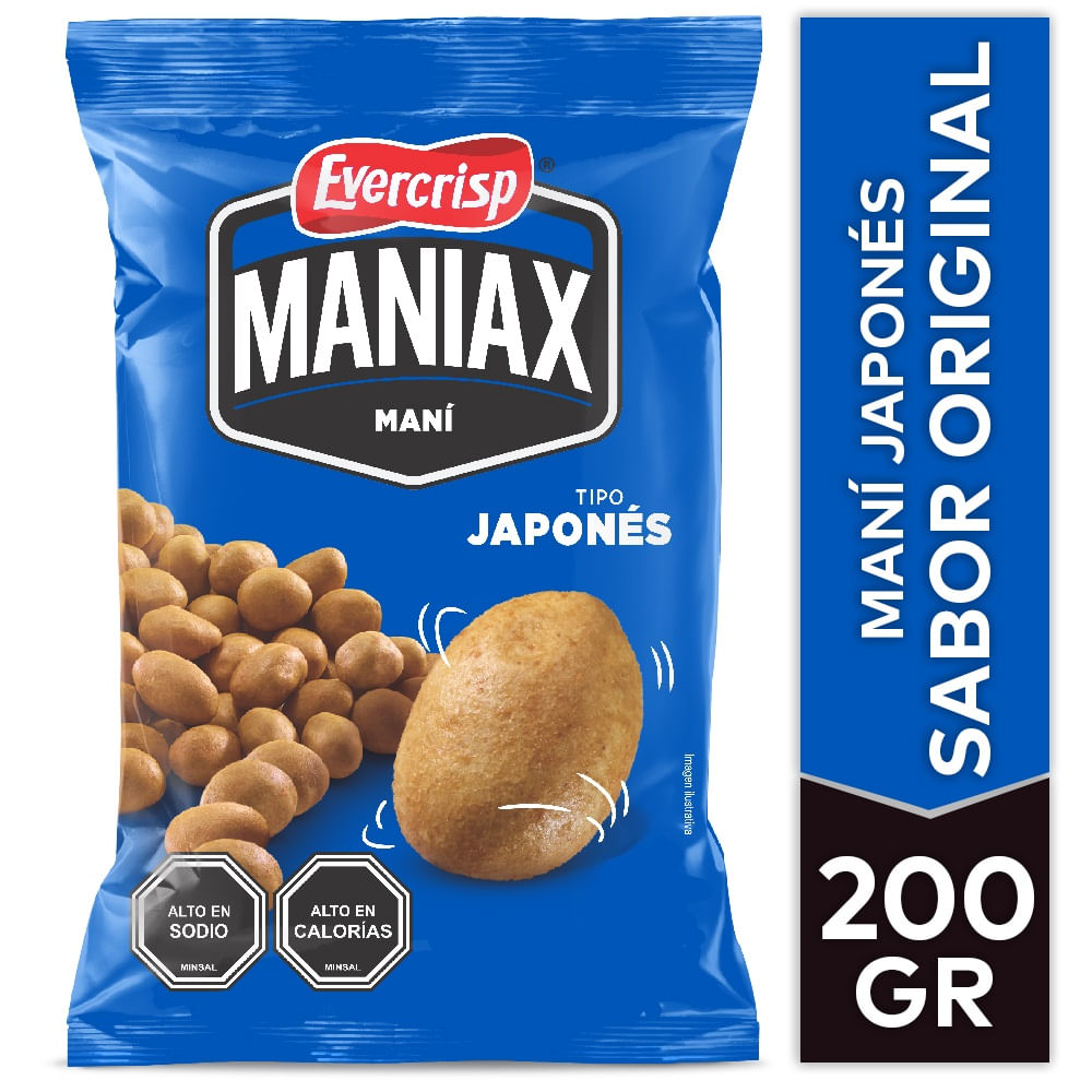 Maní Evercrisp maniax original 200 g