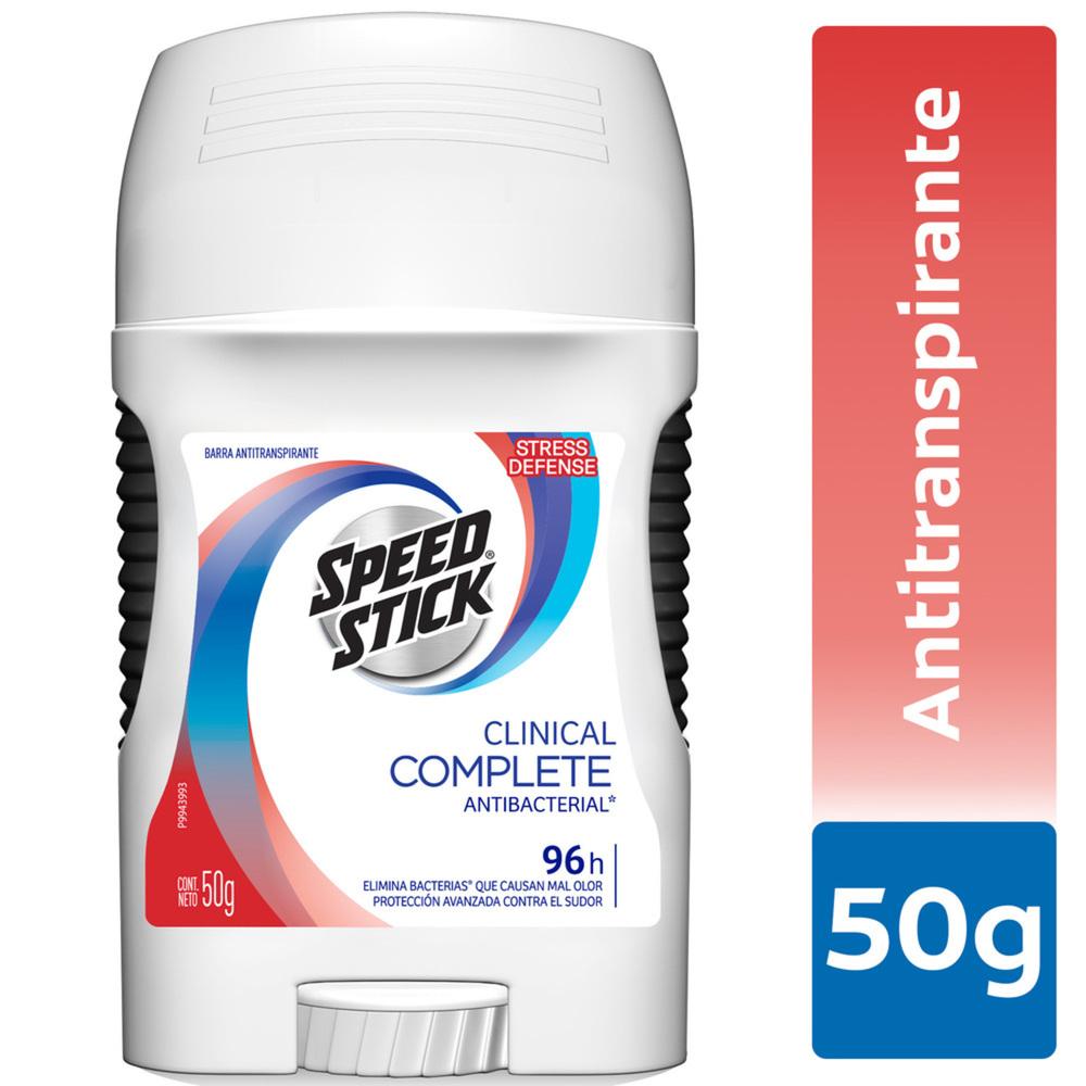 Desodorante Lady Speed Stick clinical complete antibacterial barra 50 g