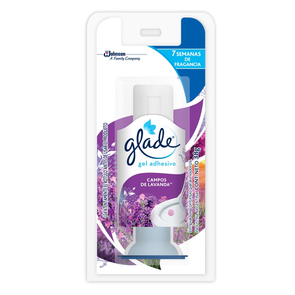 Gel adhesivo Glade discos activos lavanda repuesto 38 g