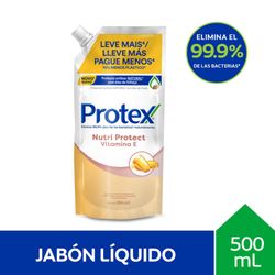 Jabón líquido Protex nutri protect vitamina doypack 500 ml