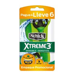 Máquina de afeitar Schick xtreme3 sensitive 6 un