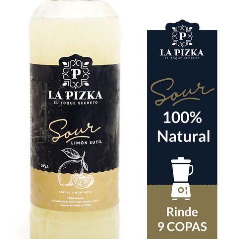 Cóctel sour La Pizka natural limón sutil botella 1 L