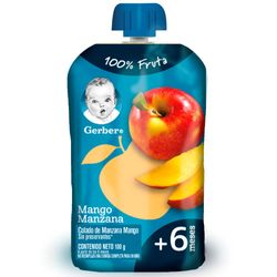 Compota Gerber orgánico manzana mango pouch 100 g