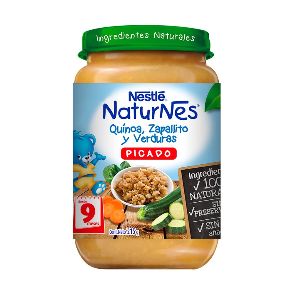 Picado Nestlé Naturnes quínoa verduras 215 g
